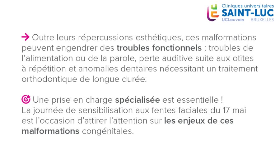 Publication à propos du centre labio-palatin