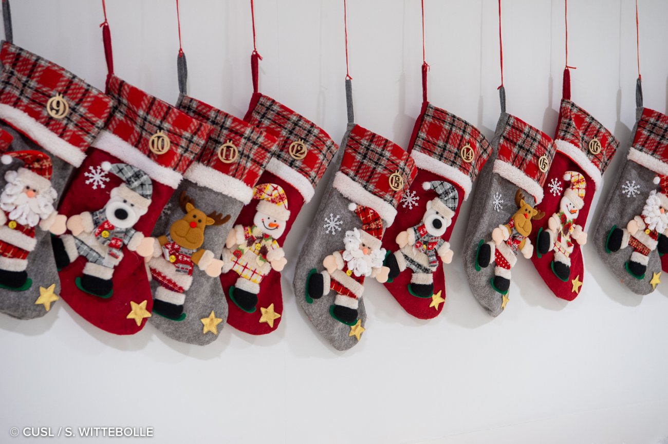 Chaussettes de Noël à l'Institut Roi Albert II