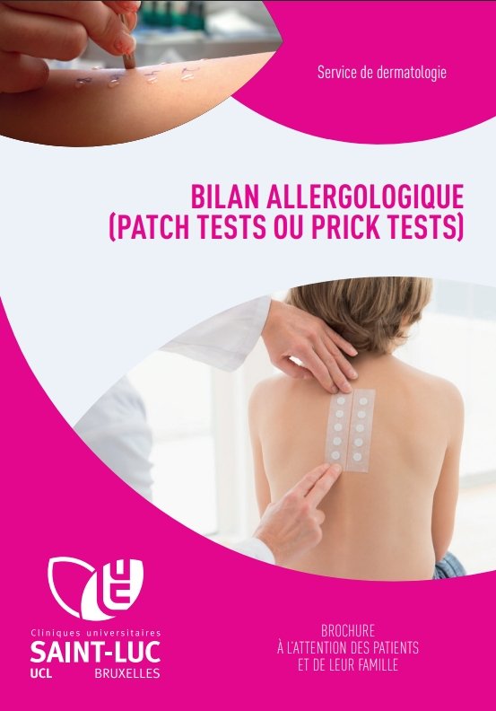 Bilan allergologique (patch tests ou prick tests)