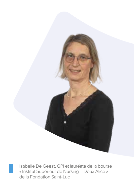 Isabelle de geest, gestionnaire de projets infirmiers
