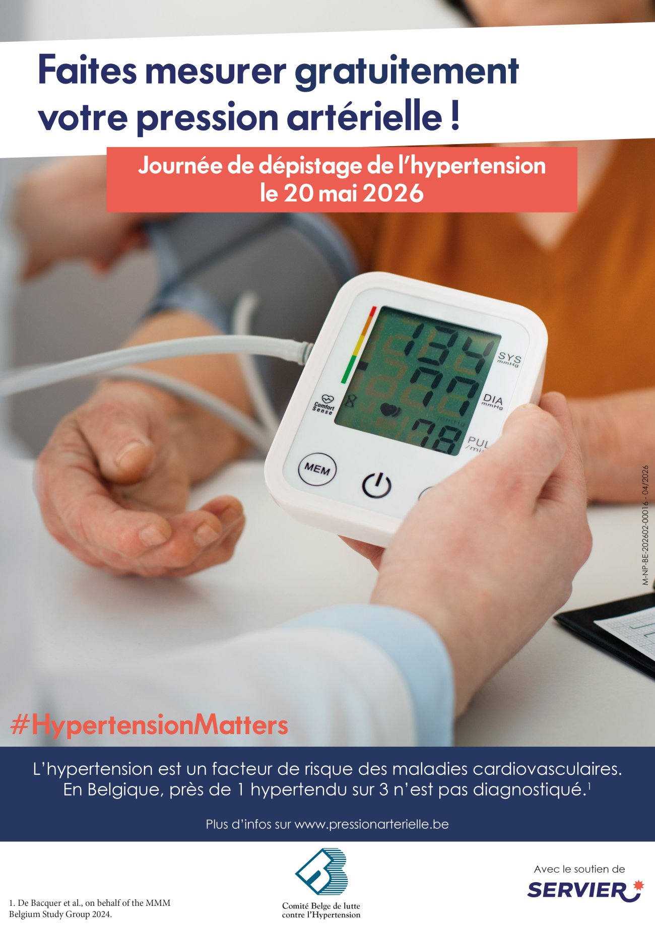 Affiche sur la mesure gratuite de la pression artérielle